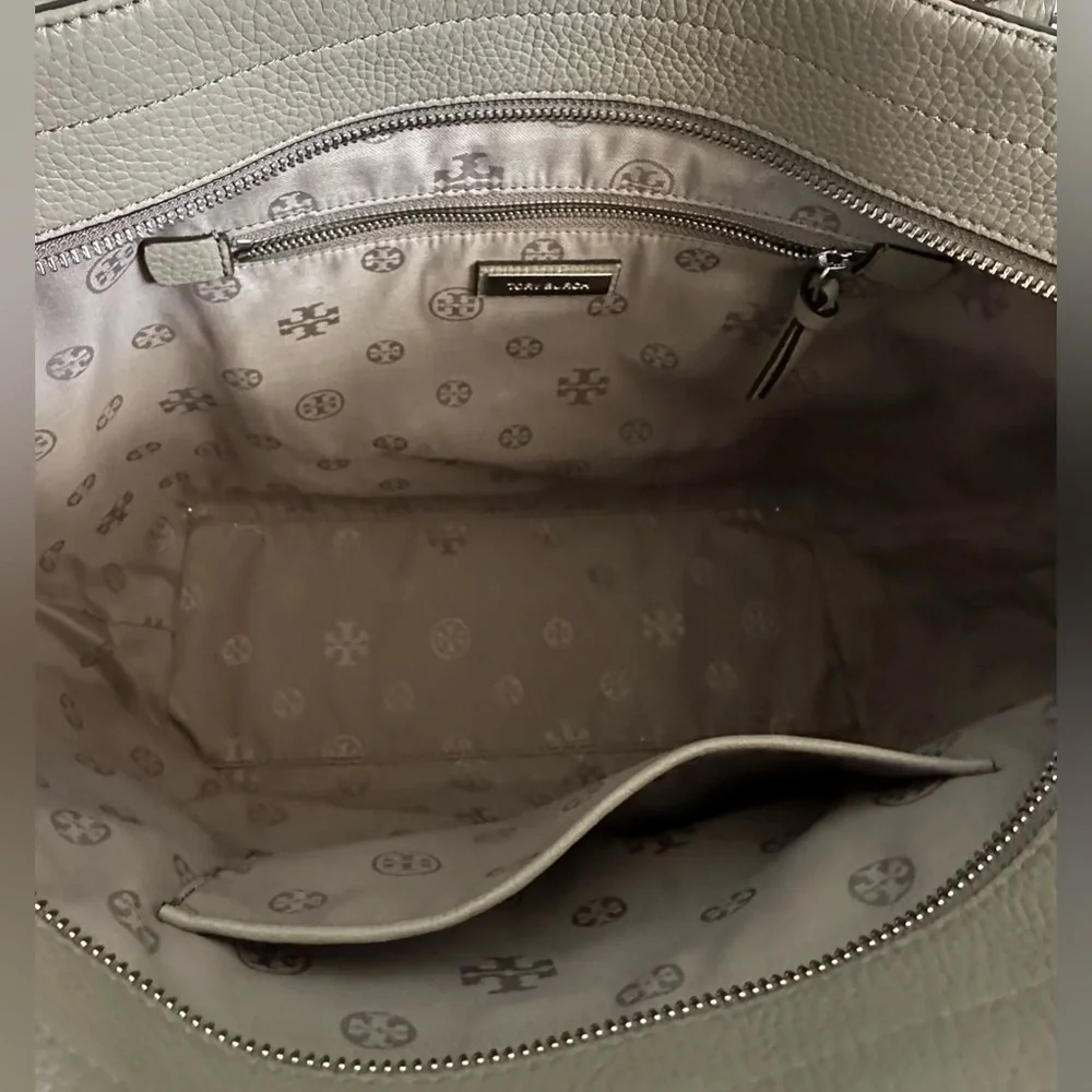 Tory Burch Taupe Leather Tote Like New / Excellent Condition with Dust Cover - Picture 2 of 3